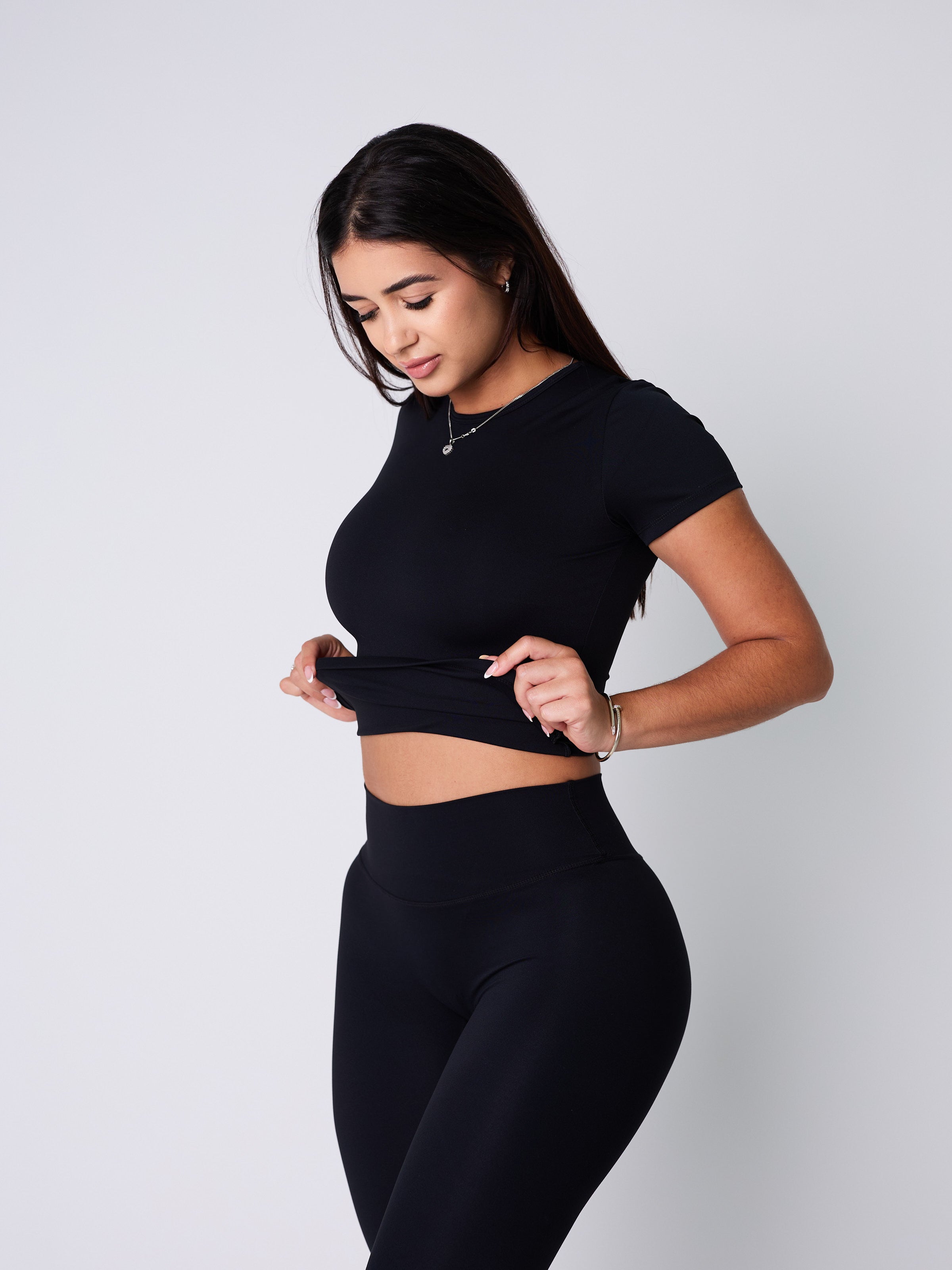 Run Short Sleeve top  and Leggings set